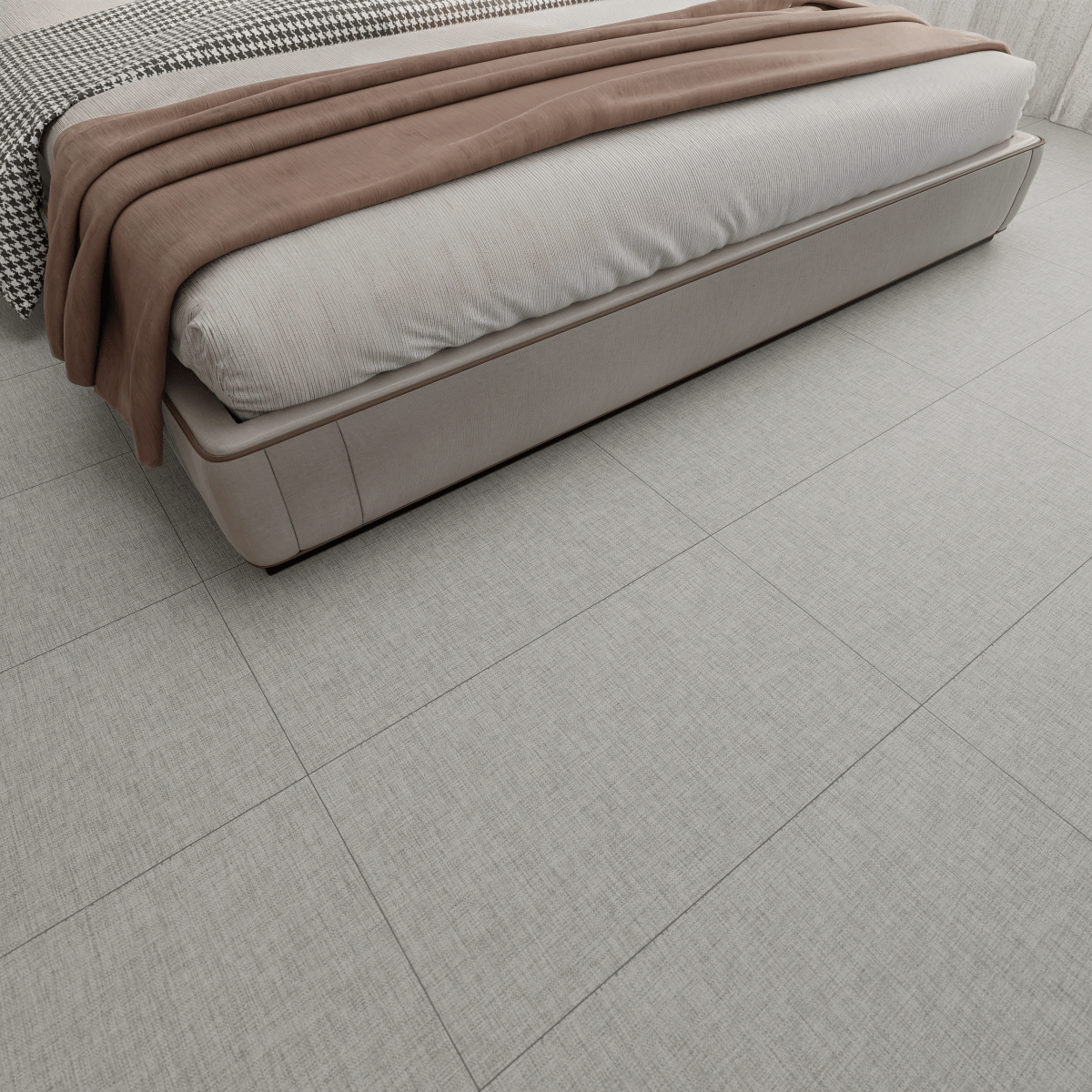 12 X 24 In Crossweave Heather Grey Matte Rectified Color Body Porcelain
