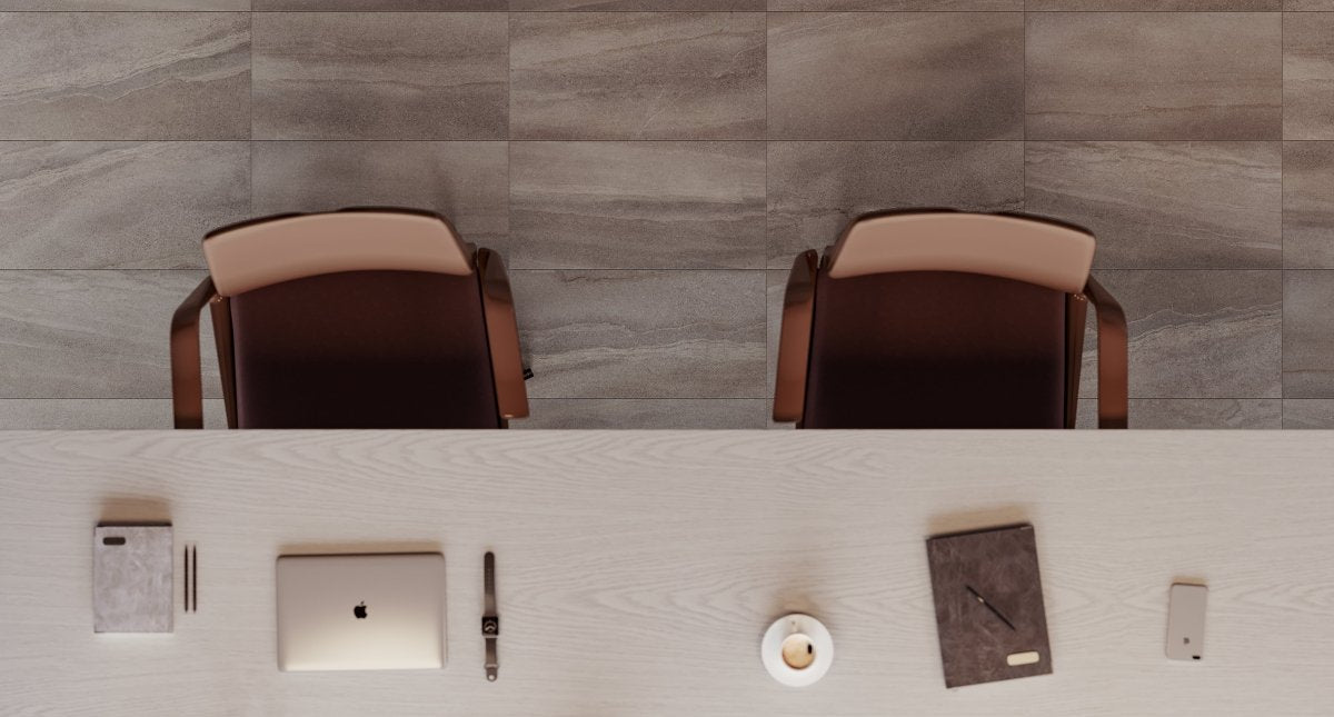 12 X 24 In Crux Ash Matte Pressed Glazed Porcelain