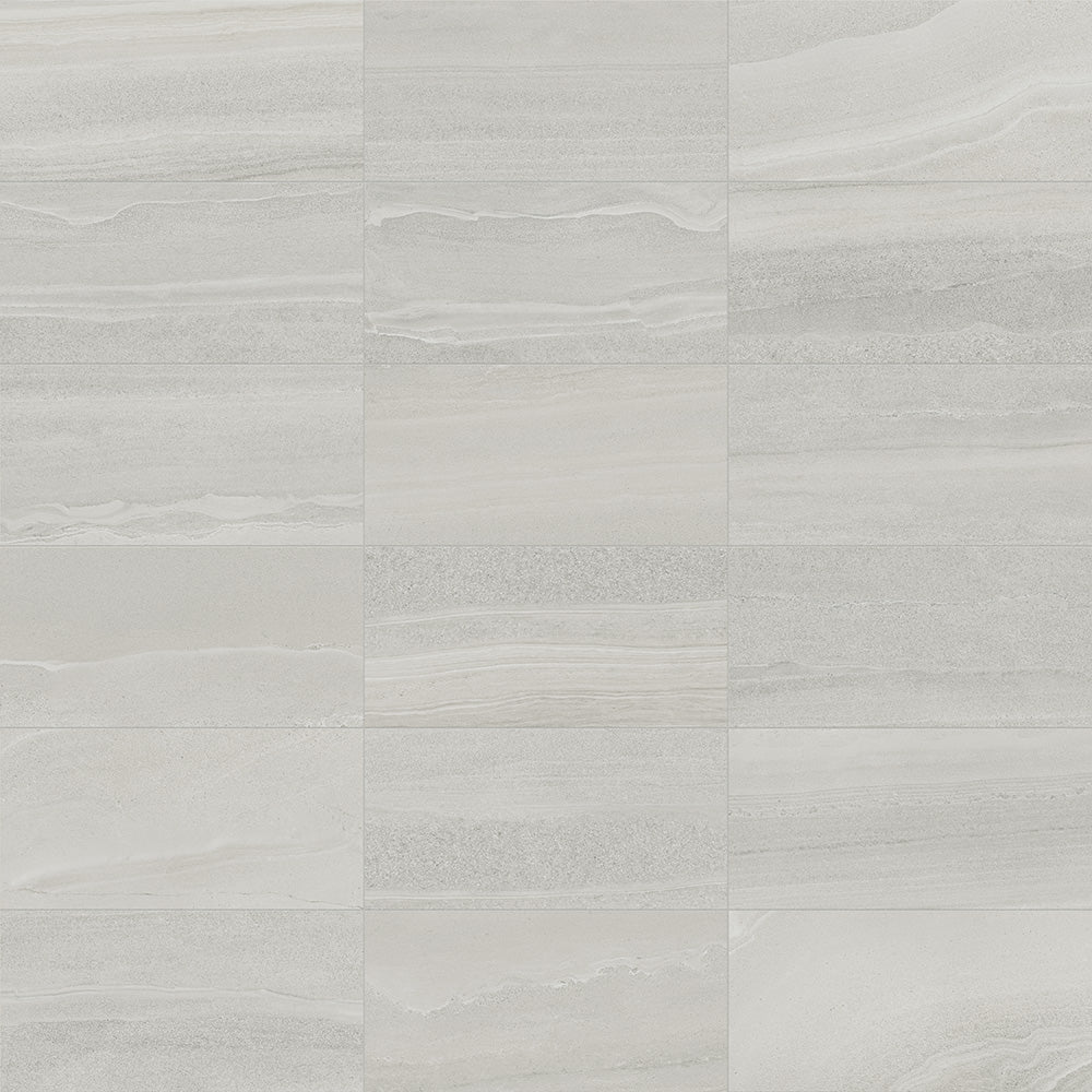 12 x 24 in. Davenport Ash Matte Pressed Glazed Porcelain Wall Tile