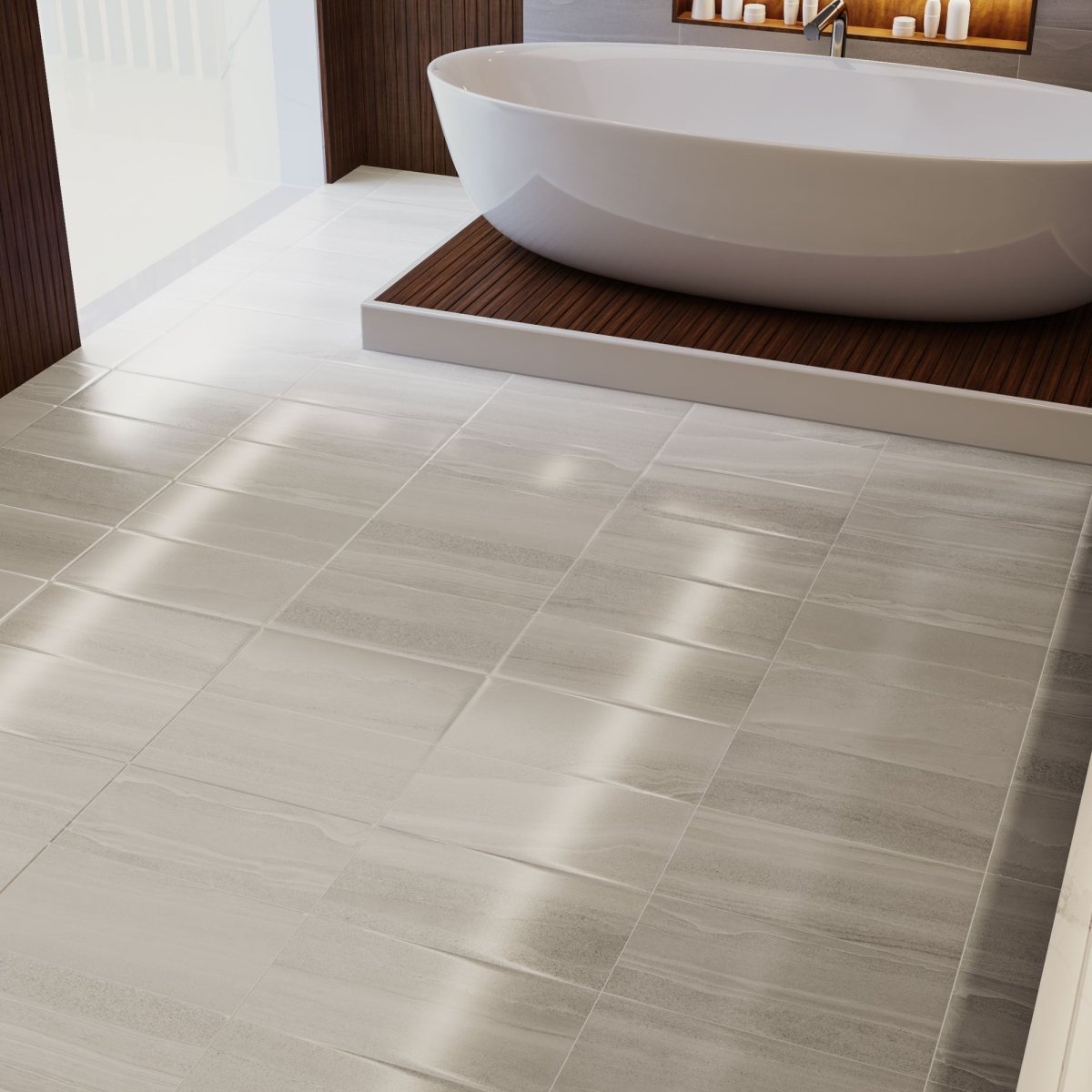 12 x 24 in. Davenport Ash Matte Pressed Glazed Porcelain Wall Tile