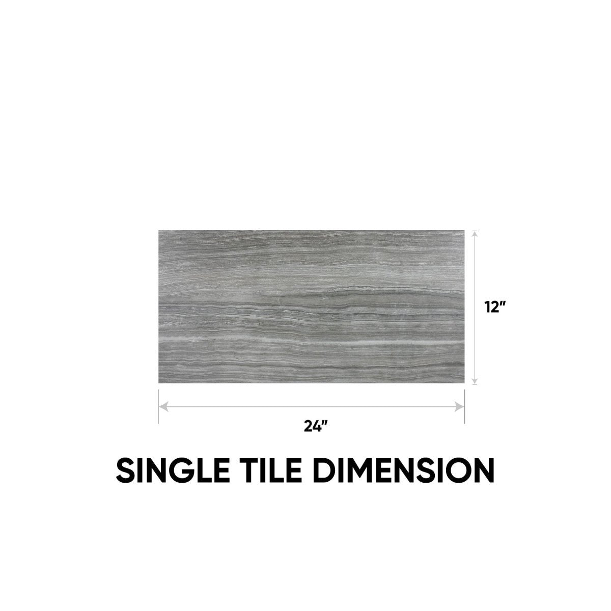 12 x 24 in. Eramosa Carbon Polished Rectified Glazed Porcelain Tile