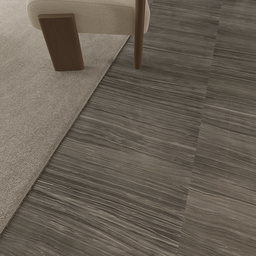 12 x 24 in. Eramosa Carbon Polished Rectified Glazed Porcelain Tile
