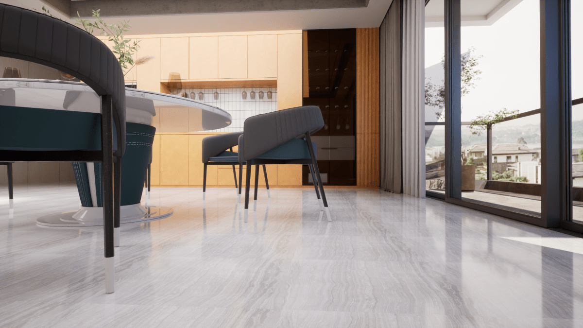 12 x 24 in. Eramosa Ice Polished Rectified Glazed Porcelain Tile