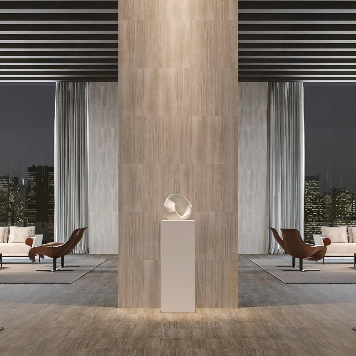 12 x 24 in. Eramosa Sand Polished Rectified Glazed Porcelain Tile