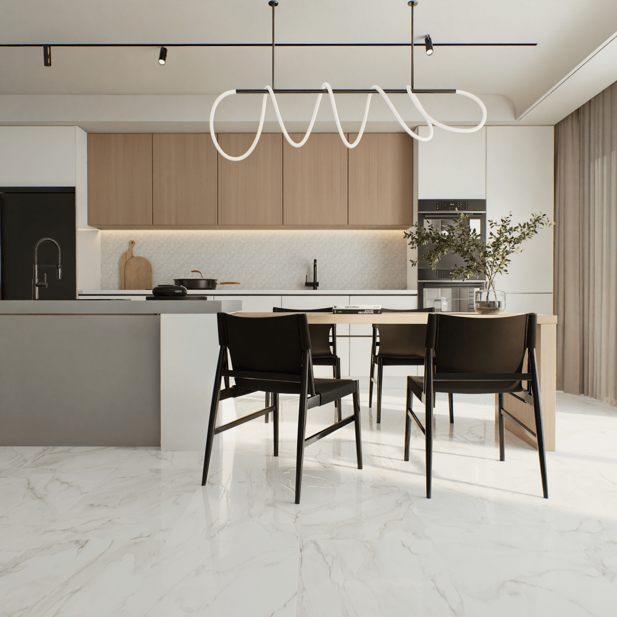 12 X 24 In La Marca Calacatta Polished Rectified Glazed Porcelain