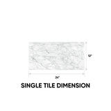 12 x 24 in. La Marca Carrara Gioia Honed Rectified Glazed Porcelain Wall Tile