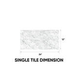 12 x 24 in. La Marca Carrara Gioia Polished Rectified Glazed Porcelain Wall Tile