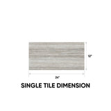 12 x 24 in. La Marca Travertino instrata Honed Rectified Glazed Porcelain Wall Tile