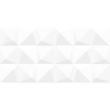 12 x 24 in. Linea White Prizmatic Glossy Rectified Glazed Ceramic Wall Tile