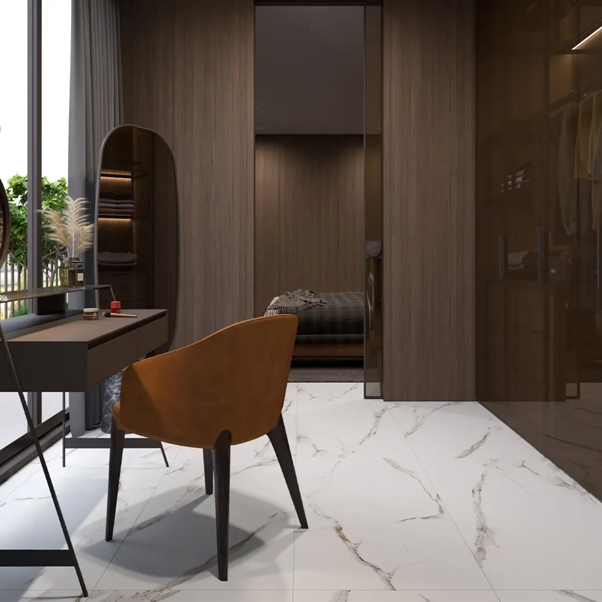 12 X 24 In Mayfair Calacatta Oro Matte Rectified Glazed Porcelain