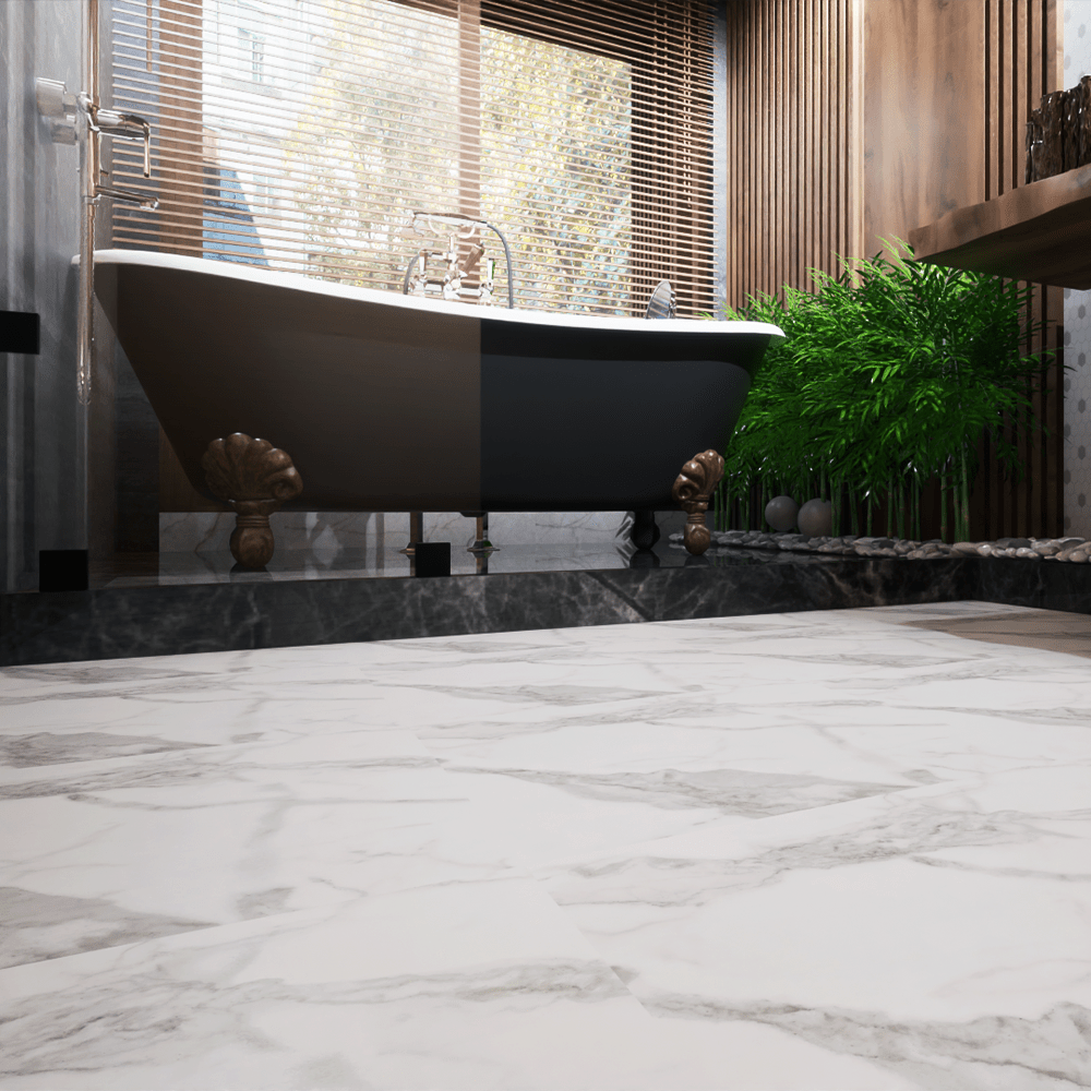 12 x 24 in. Mayfair Statuario Venato Matte Rectified Glazed Porcelain Tile