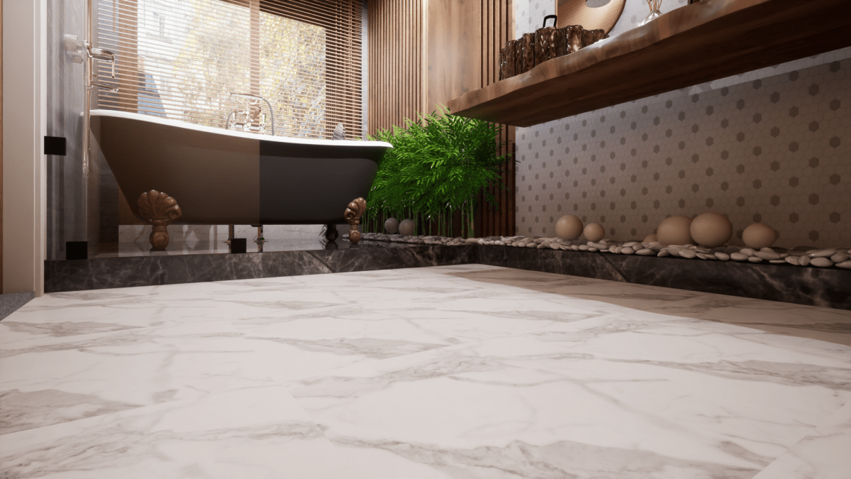 12 x 24 in. Mayfair Statuario Venato Matte Rectified Glazed Porcelain Tile