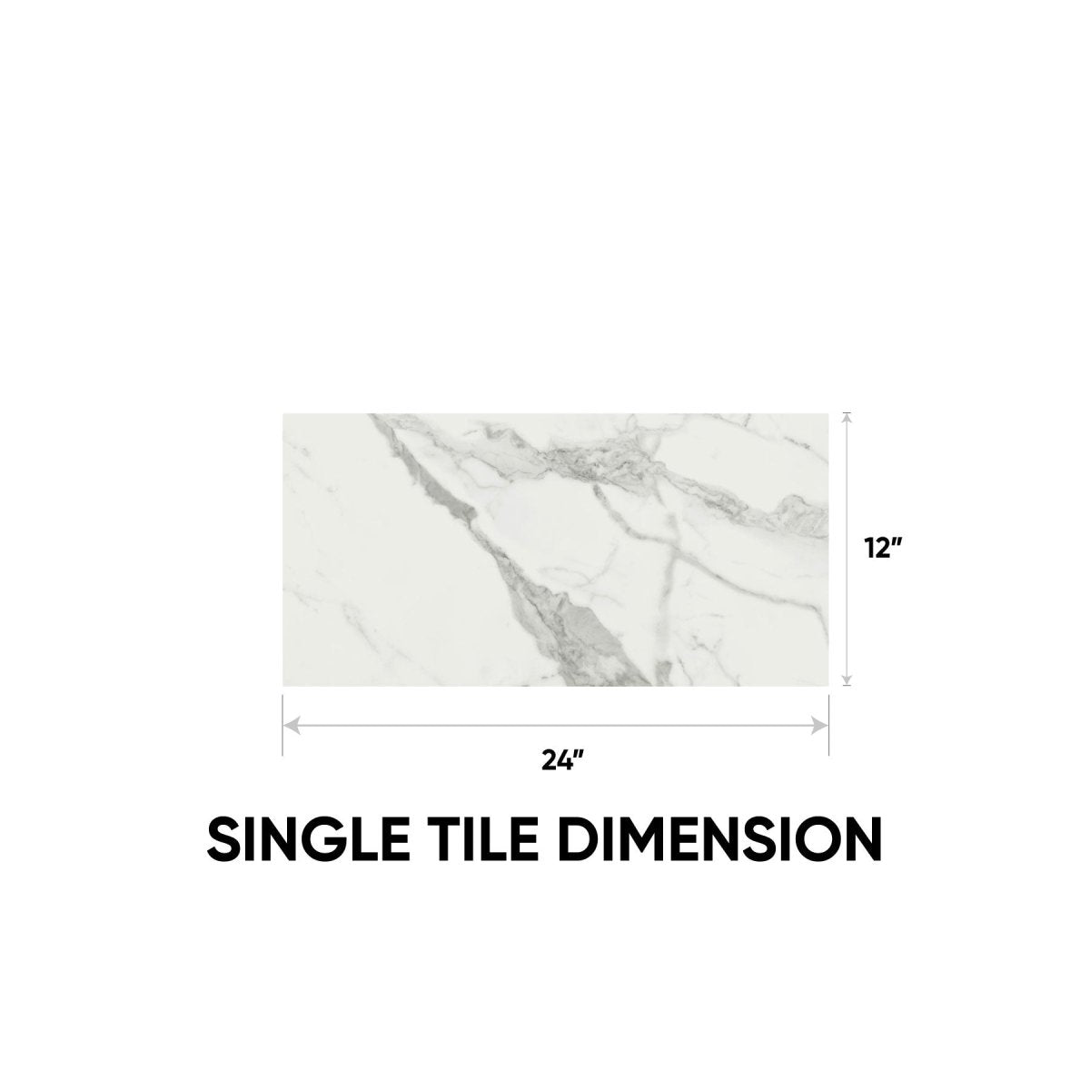 12 x 24 in. Mayfair Statuario Venato Matte Rectified Glazed Porcelain Tile