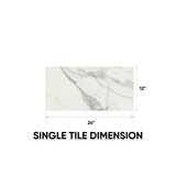 12 x 24 in. Mayfair Statuario Venato Polished Rectified Glazed Porcelain Tile