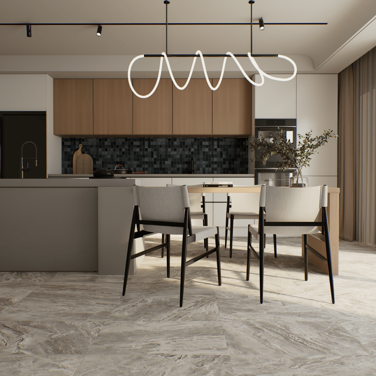 12 x 24 in. Mayfair Stella Argento Matte Rectified Glazed Porcelain Wall Tile