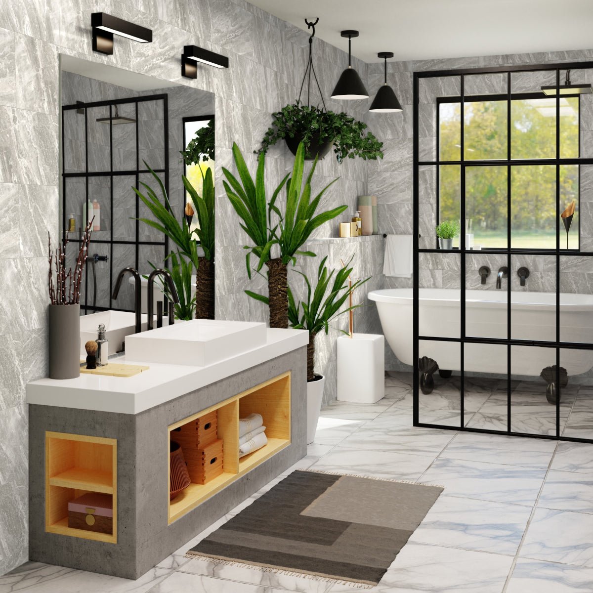 12 x 24 in. Mayfair Stella Argento Matte Rectified Glazed Porcelain Wall Tile