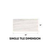 12 x 24 in. Mayfair Suave Bianco Matte Rectified Glazed Porcelain Tile