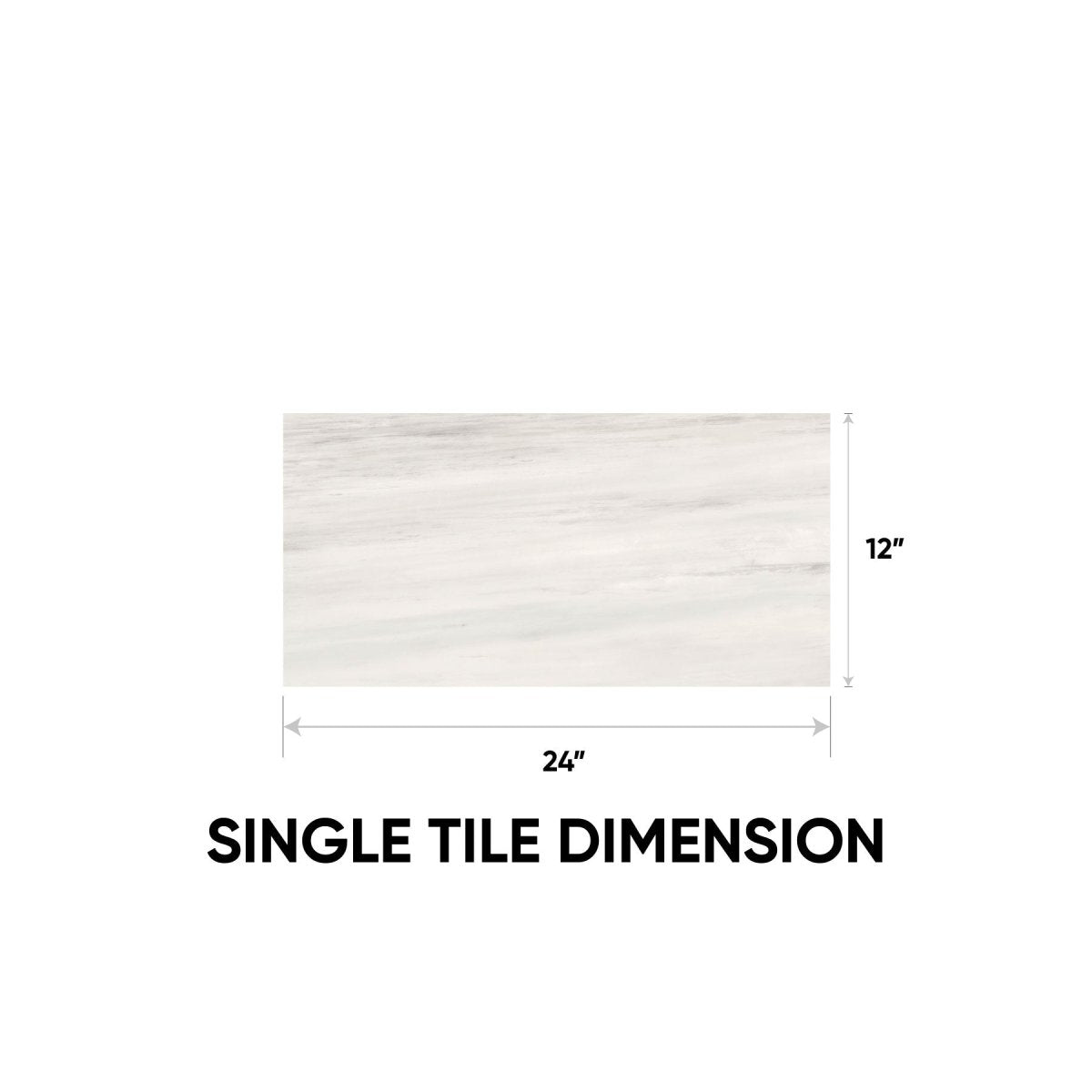 12 x 24 in. Mayfair Suave Bianco Matte Rectified Glazed Porcelain Tile