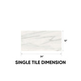 12 x 24 in. Mayfair Volakas Grigio Matte Rectified Glazed Porcelain Tile