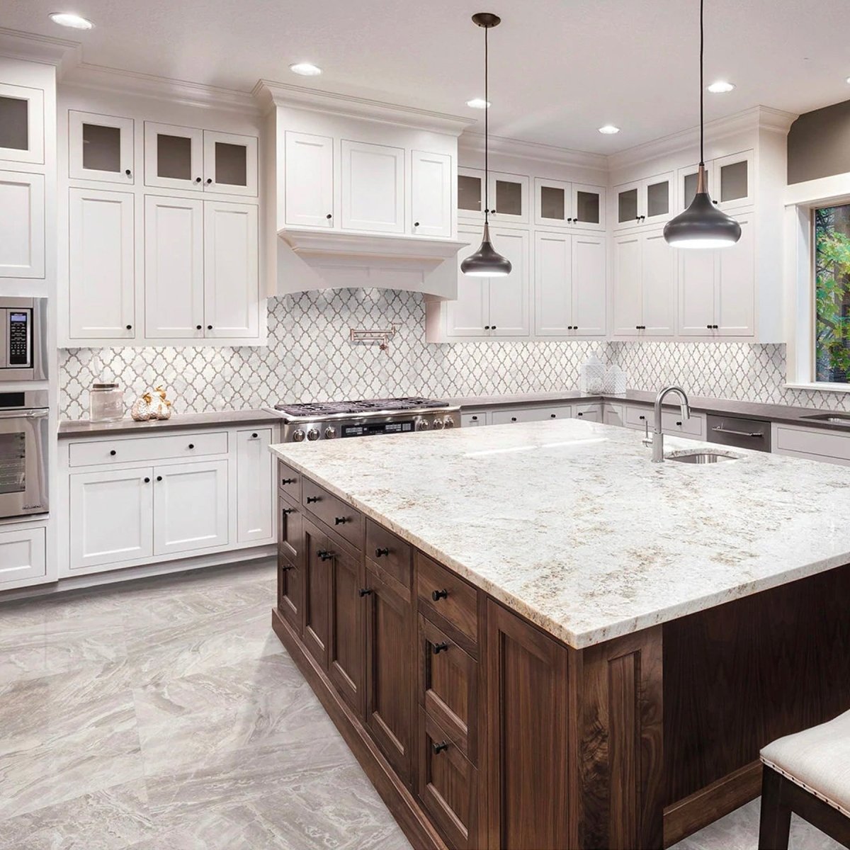 12 x 24 in. Mayfair Volakas Grigio Matte Rectified Glazed Porcelain Tile