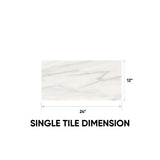 12 x 24 in. Mayfair Volakas Grigio Polished Rectified Glazed Porcelain Tile