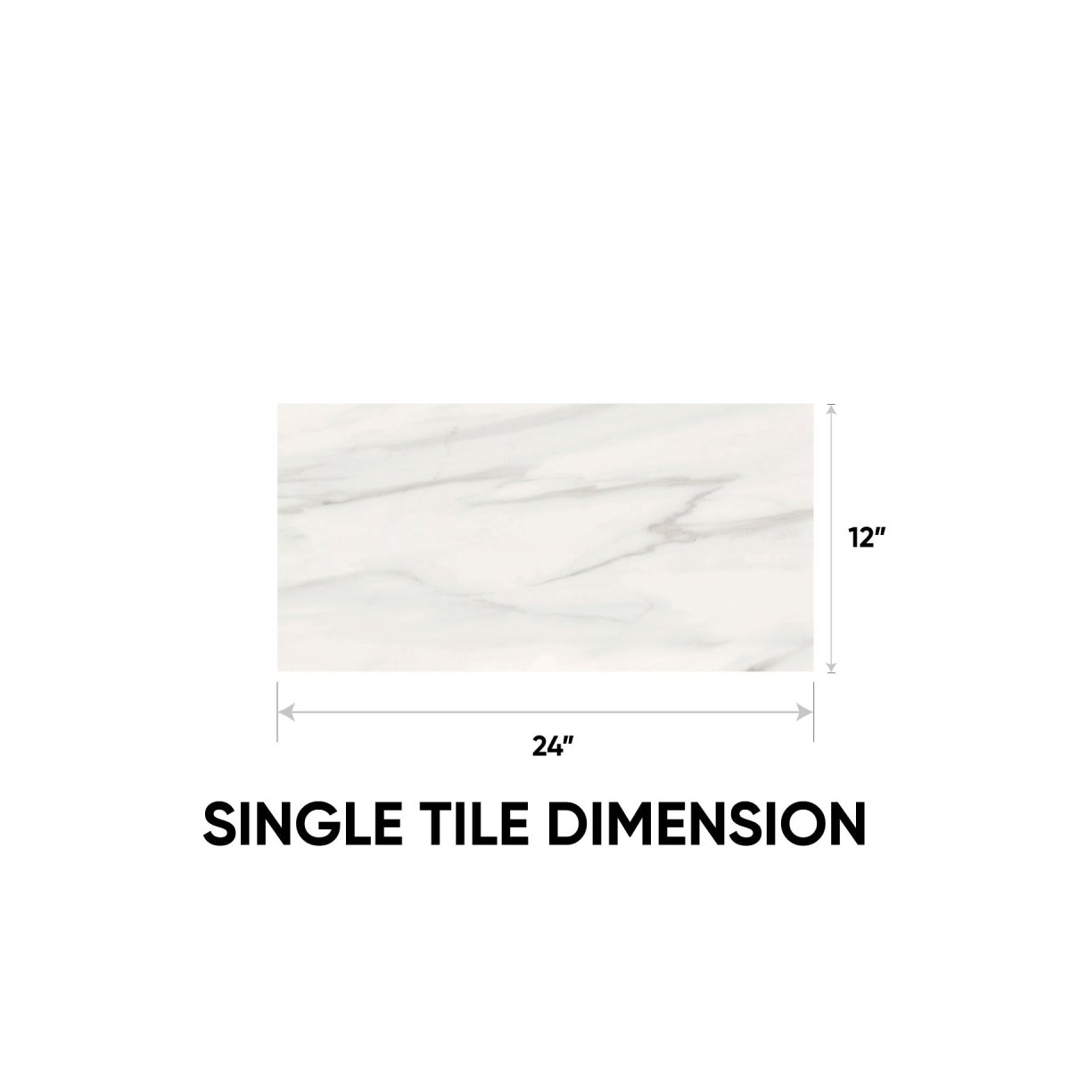 12 x 24 in. Mayfair Volakas Grigio Polished Rectified Glazed Porcelain Tile
