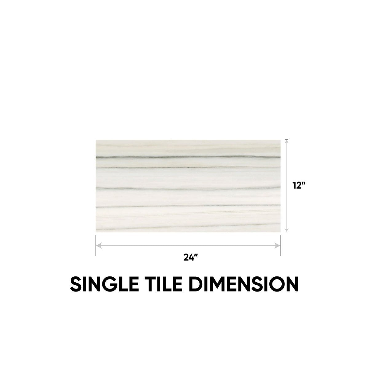 12 x 24 in. Mayfair Zebrino Polished Rectified Glazed Porcelain Tile