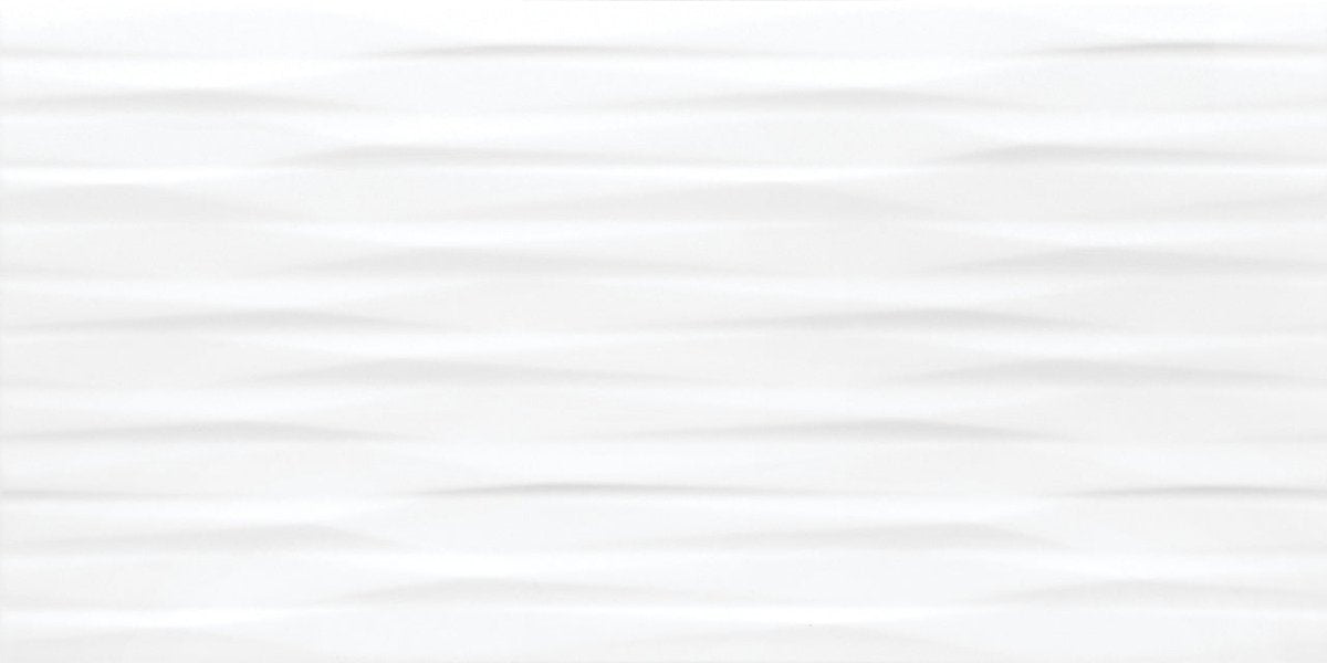 12 X 24 In Modulation Linea White Glossy Rectified Glazed Ceramic