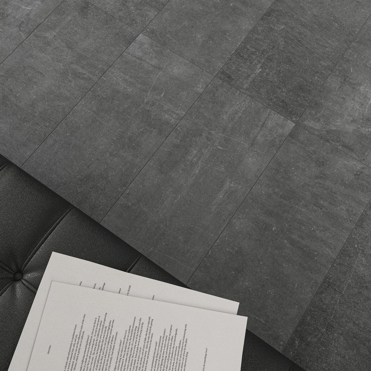 12 X 24 In Nexus Graphite Matte Pressed Glazed Porcelain