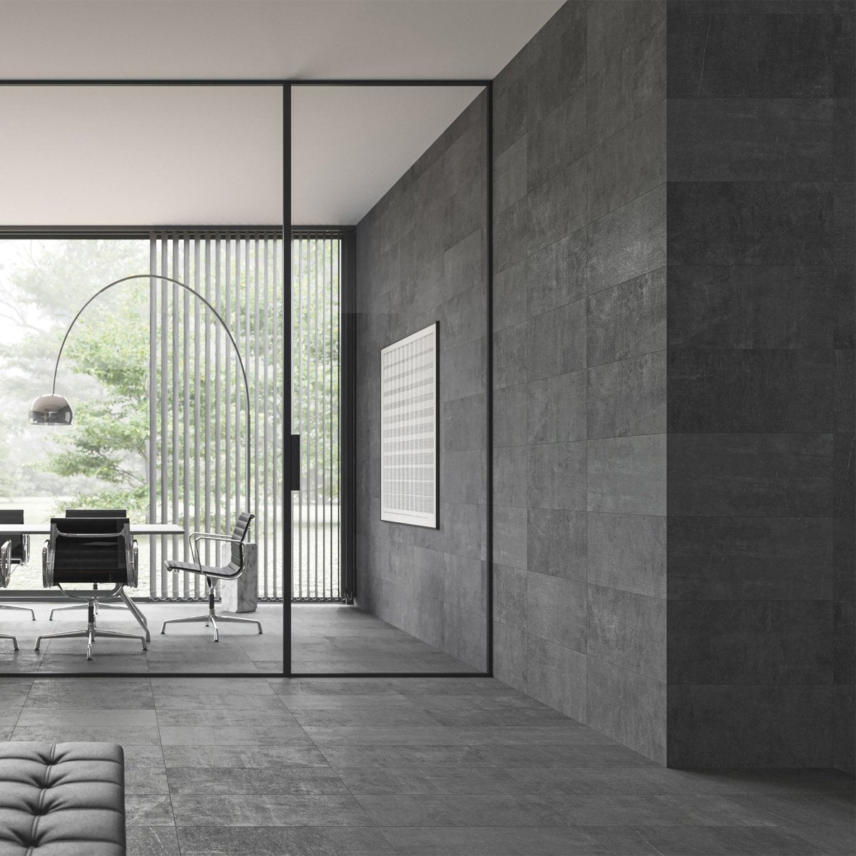 12 X 24 In Nexus Graphite Matte Pressed Glazed Porcelain