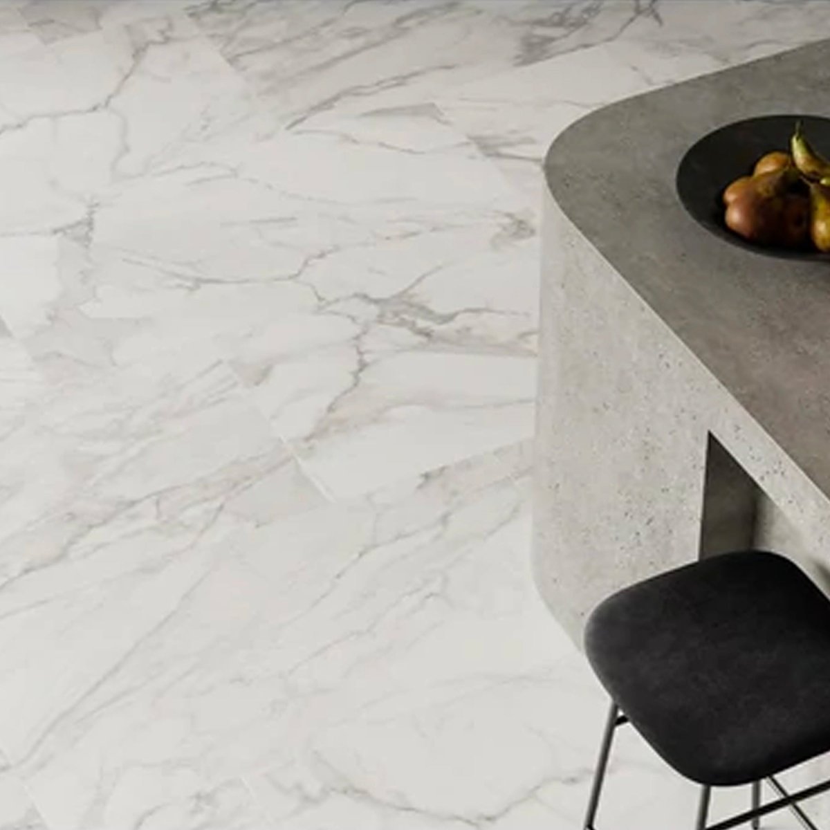 12 x 24 in. Plata Statuario Brina Matte Rectified Glazed Porcelain wall Tile