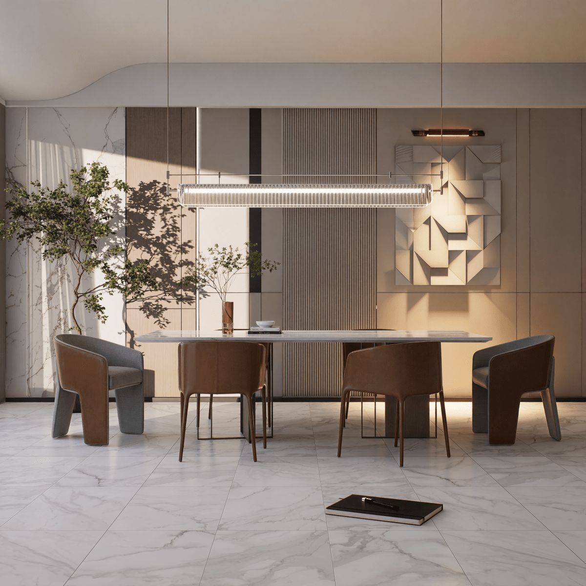 12 x 24 in. Plata Statuario Brina Matte Rectified Glazed Porcelain wall Tile