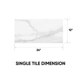 12 x 24 in. Plata Statuario Brina Matte Rectified Glazed Porcelain wall Tile