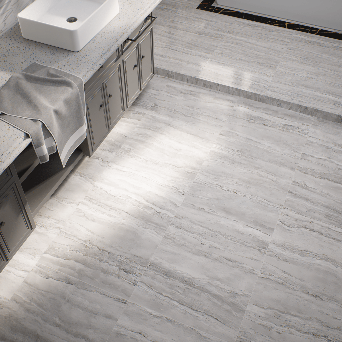 12 x 24 in. Precept Ice Matte Pressed Glazed Porcelain Tile