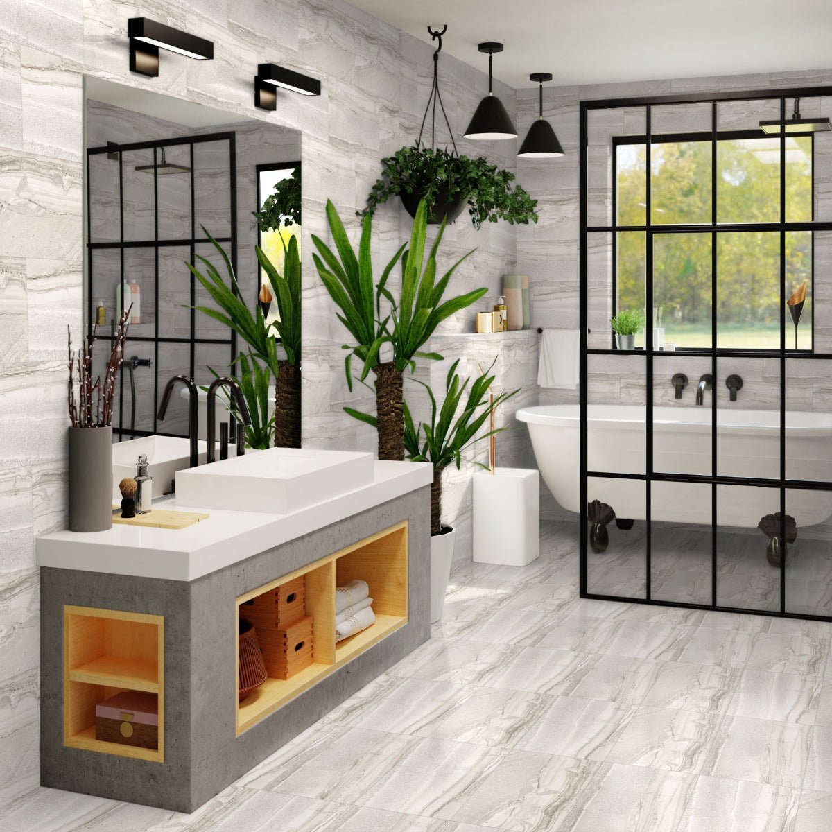 12 x 24 in. Precept Ice Matte Pressed Glazed Porcelain Tile