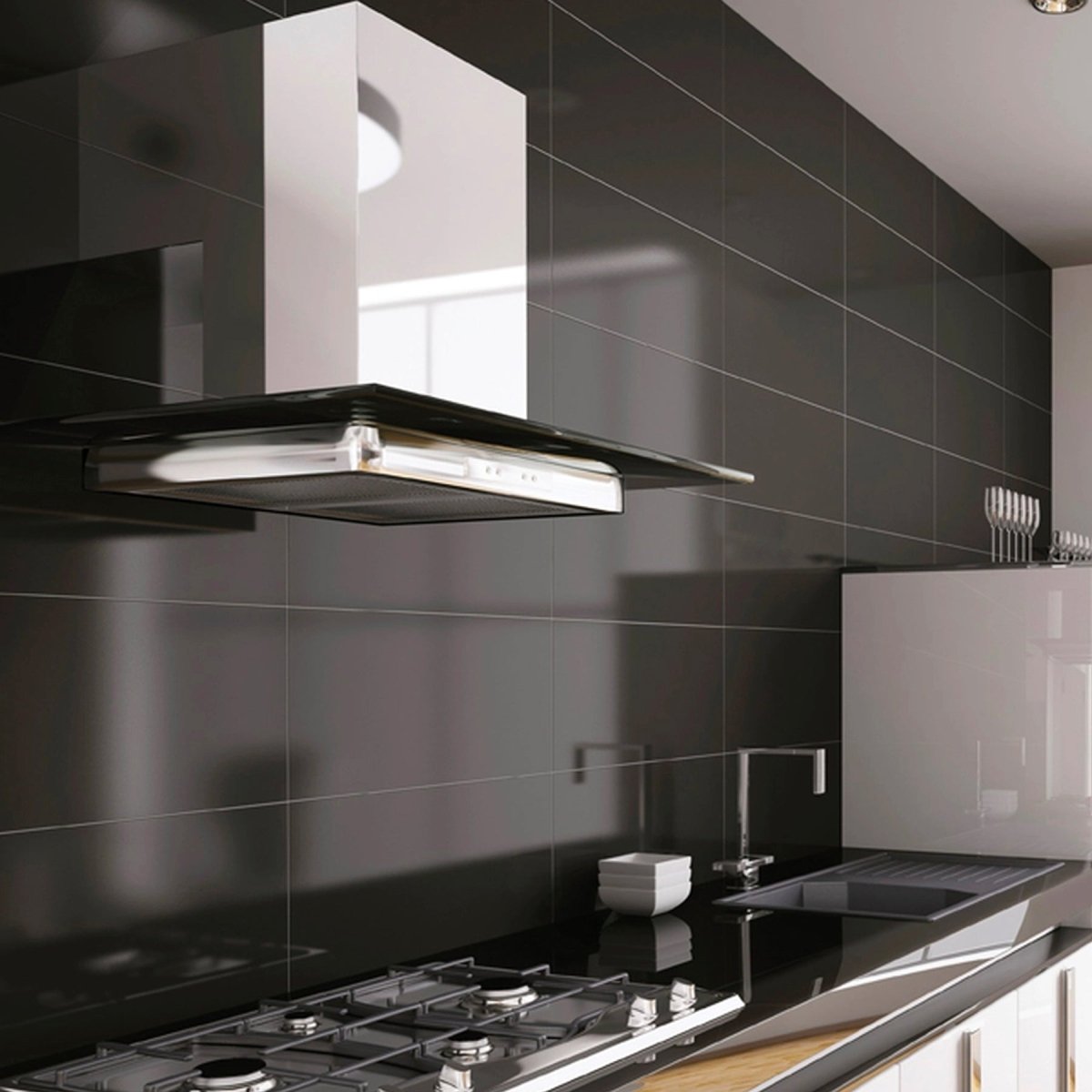 12 x 24 in Prima Charcoal Matte Rectified Unglazed Porcelain Tile
