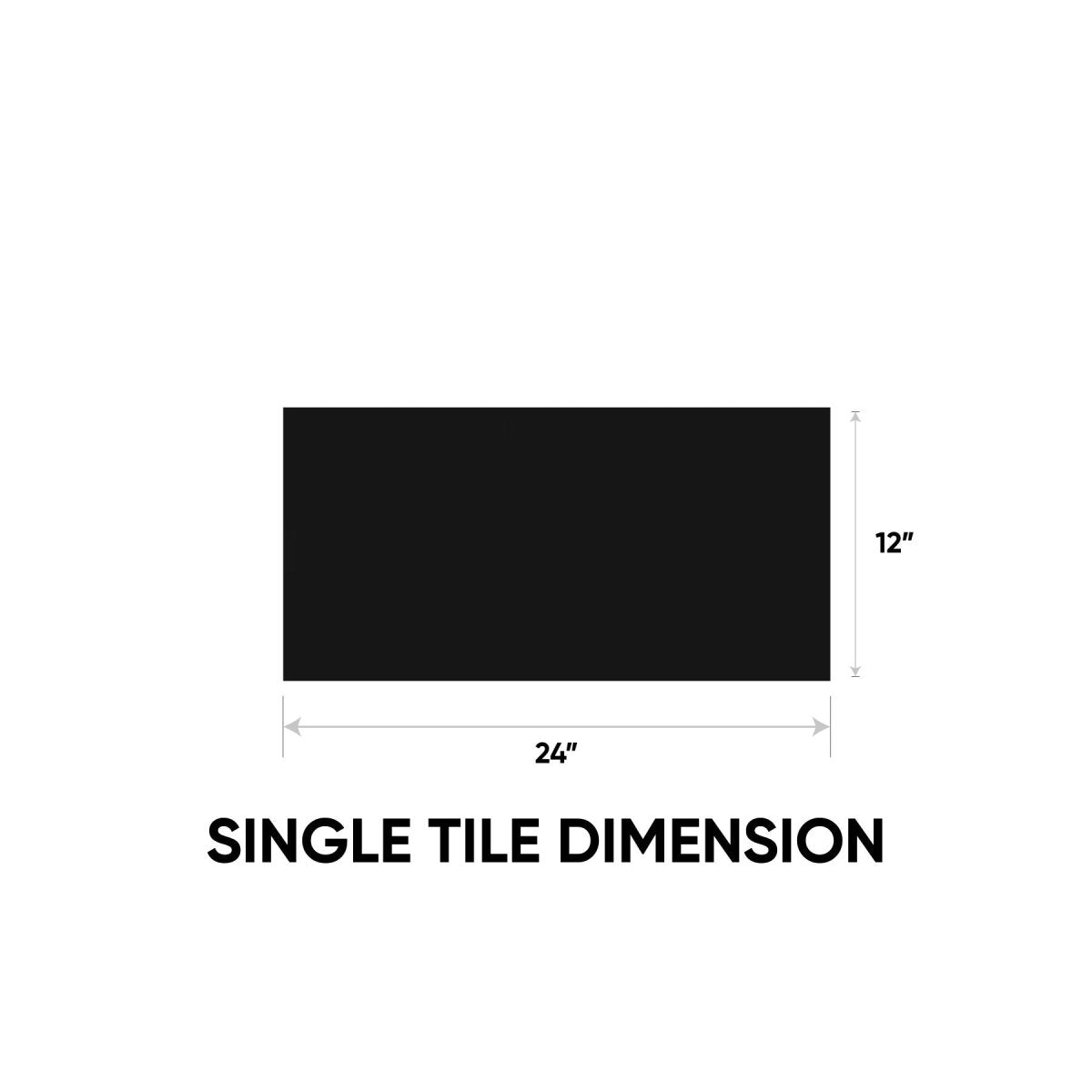 12 x 24 in Prima Charcoal Polished Rectified Unglazed Porcelain Tile