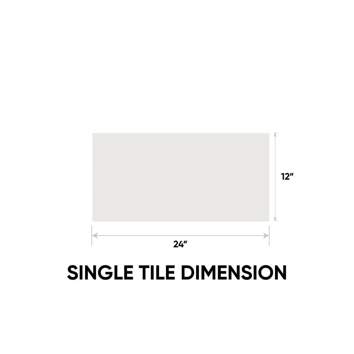 12 x 24 in Prima True White Matte Rectified Glazed Porcelain Tile