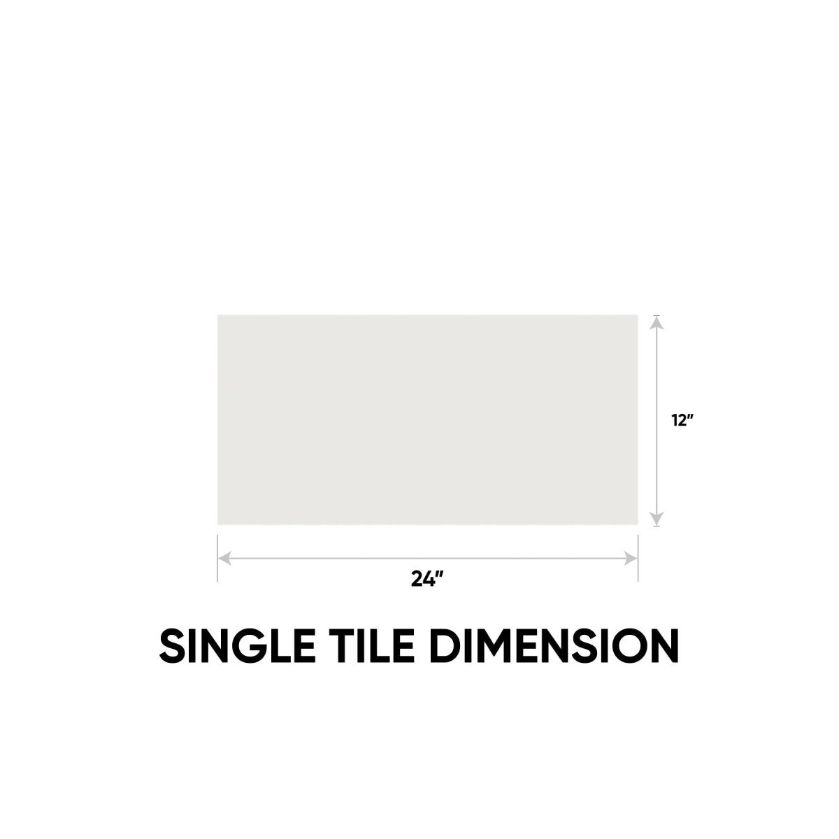 12 x 24 in Prima True White Polished Rectified Glazed Porcelain Tile