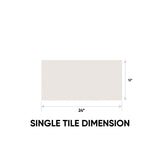 12 x 24 in Prima Warm White Polished Rectified Unglazed Porcelain Tile