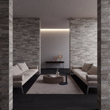 12 X 24 In Silver Ash Filled & Honed Veincut Travertine