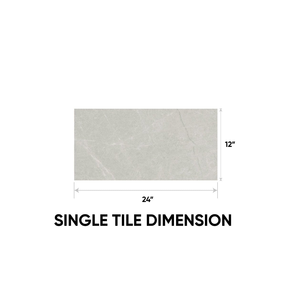 12 x 24 in. Torino Grigio Matte Pressed Glazed Porcelain Tile
