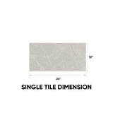12 x 24 in. Torino Grigio Matte Pressed Glazed Porcelain Tile
