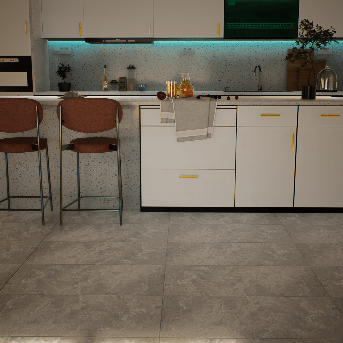 12 x 24 in Veneta Argento Matte Pressed Glazed Porcelain Tile
