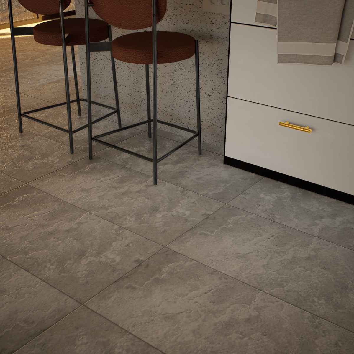 12 x 24 in Veneta Argento Matte Pressed Glazed Porcelain Tile