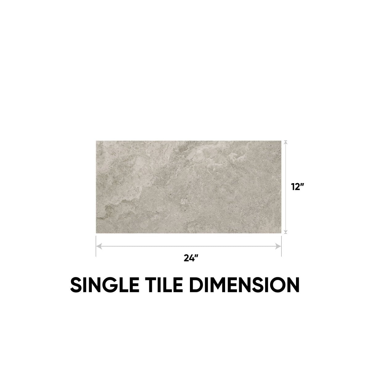 12 x 24 in. Veneta Stormio Matte Pressed Glazed Porcelain Tile