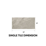 12 x 24 in. Veneta Stormio Matte Pressed Glazed Porcelain Tile