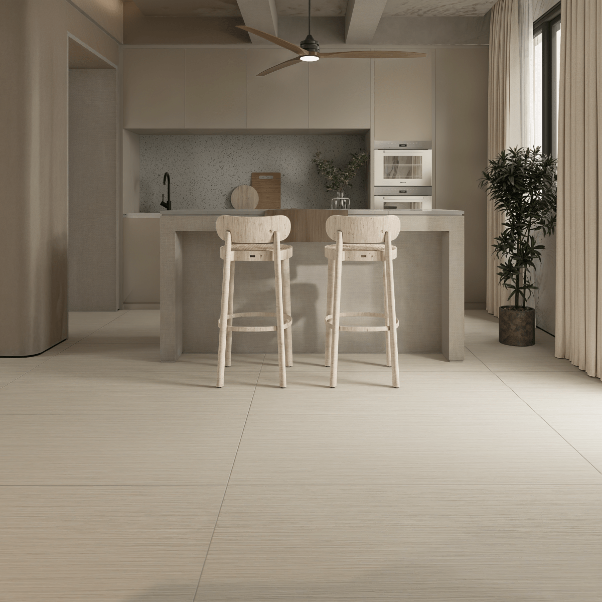 12 X 24 In Zera Annex Oyster Matte Rectified Color Body Porcelain