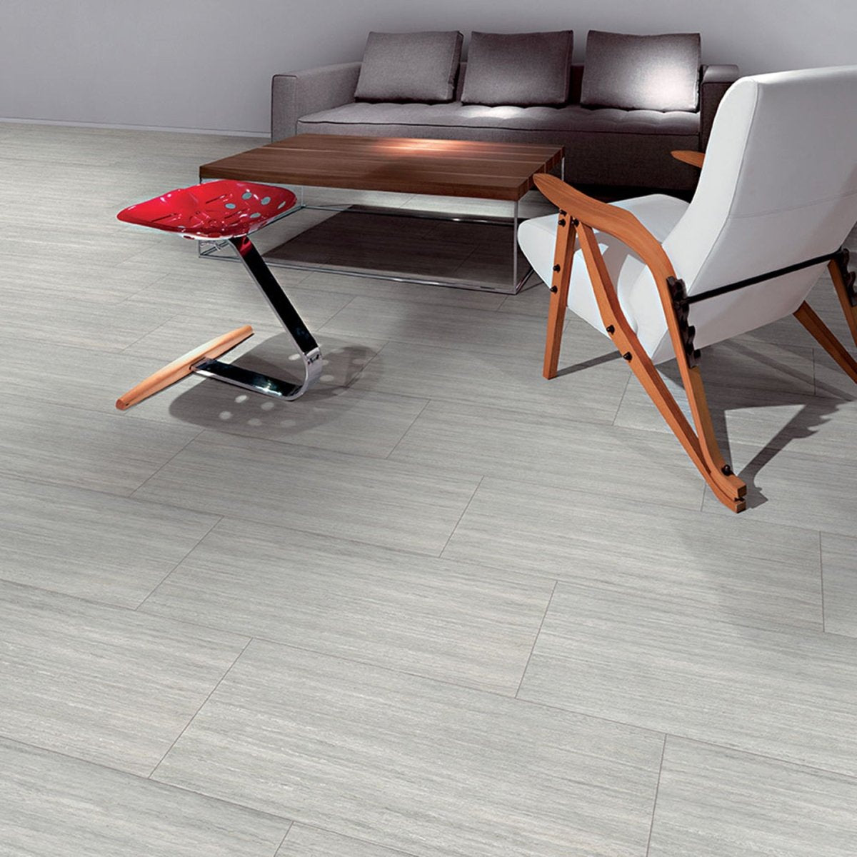 12 X 24 In Zera Annex Silver Matte Rectified Color Body Porcelain