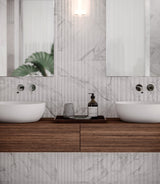 12 X 36 In Alto Raffino Bianco Matte Rectified Glazed Ceramic